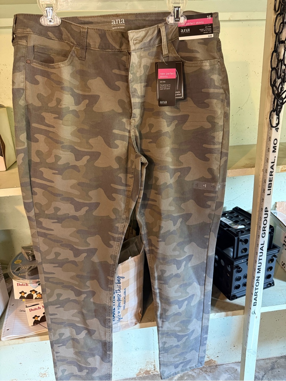 a.n.a Olive & Brown Camo Skinny Jeans